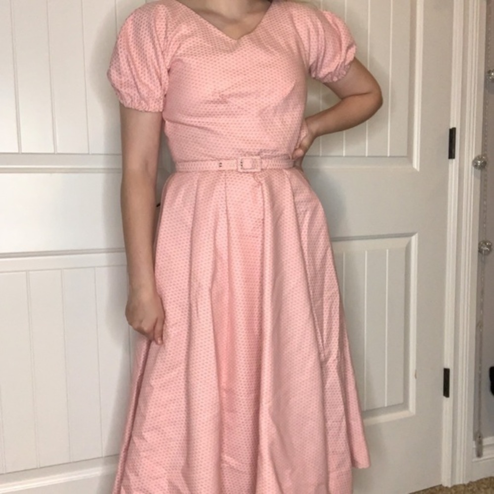 Vintage handmade 1940’s 1950’s puff sleeve dance dress.